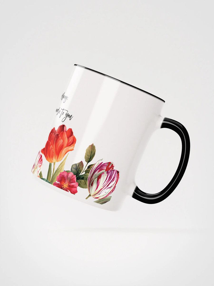 'O Jehovah, You Will Hear' Psalms 5:3 Floral Glossy Mug product image (5)