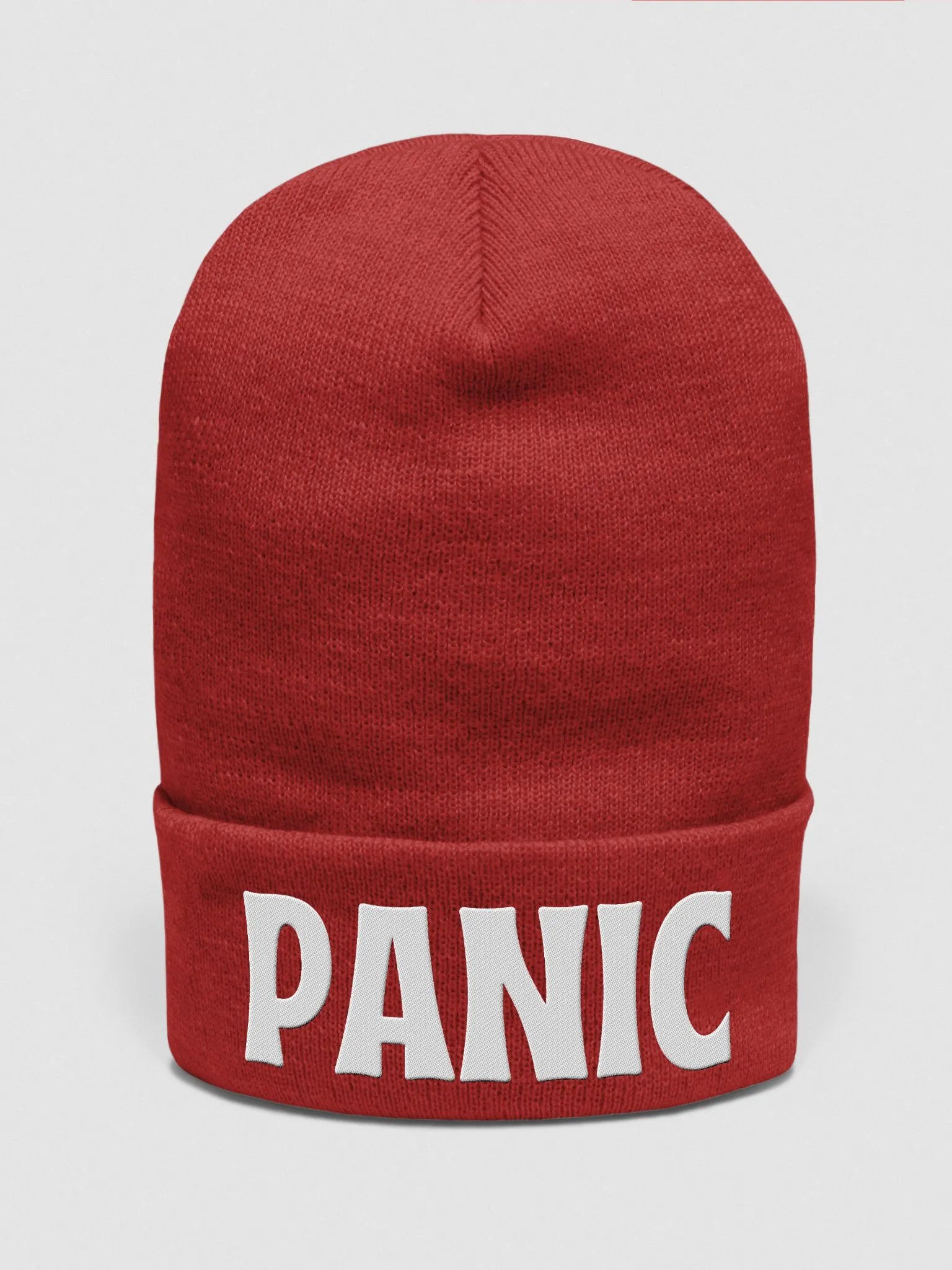 Panic Beanie Red w white product image (2)