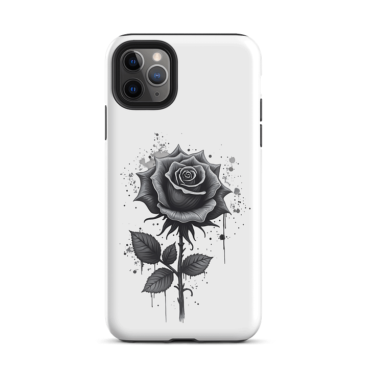 Floral Rose iPhone Case – Minimalist Black Rose Art Design product image (26)