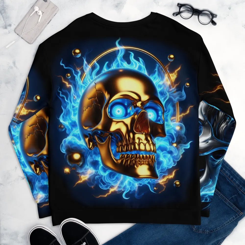 Futuristic Skull Glow - Unisex Sweatshirt #16 product image (8)