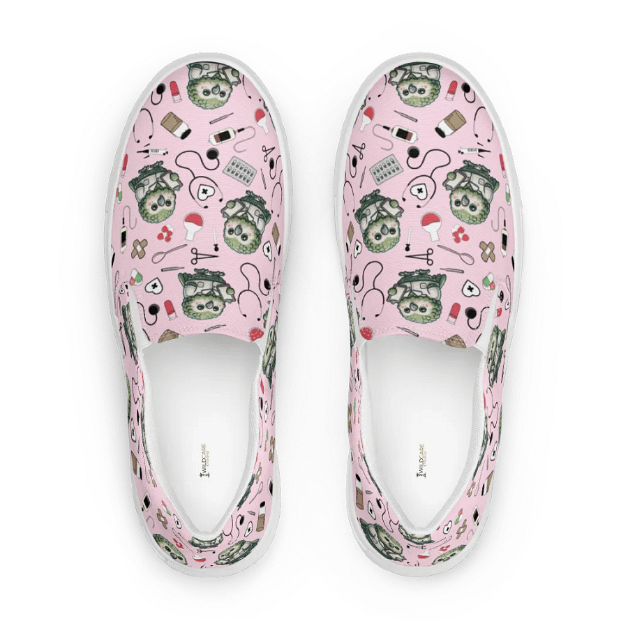 Cute Medical Kakapo Slip-On Canvas Shoes (Pink) product image (5)