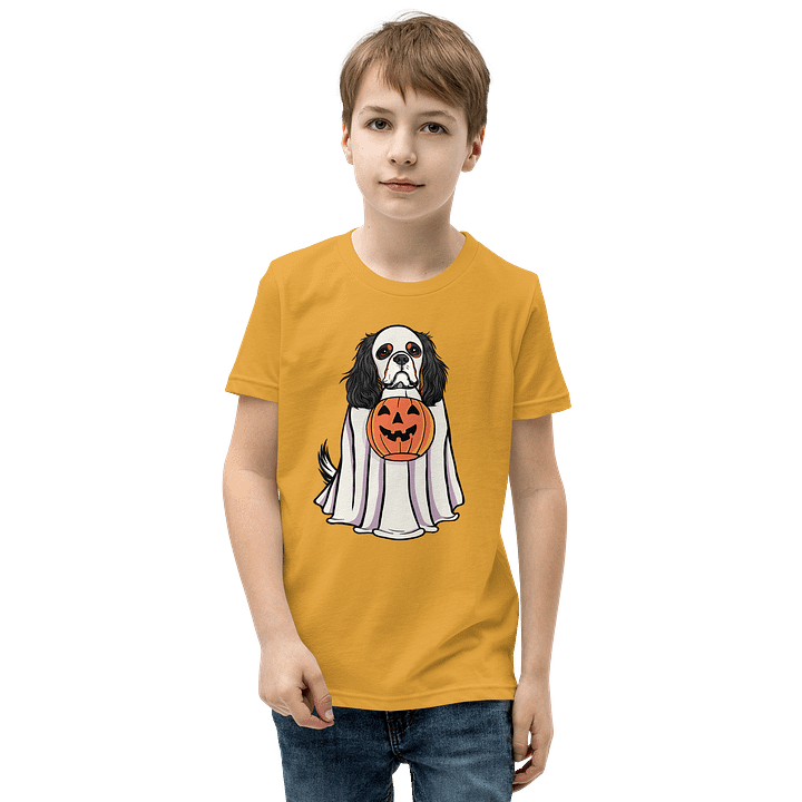 Halloween Cavalier King Charles Spaniel(Tricolor) Youth T-Shirt product image (21)