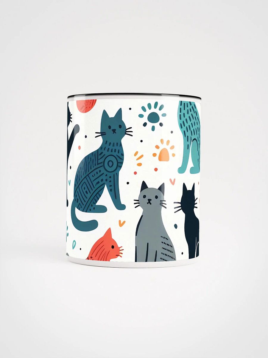 Whimsical Cats Mug with Color Inside product image (5)