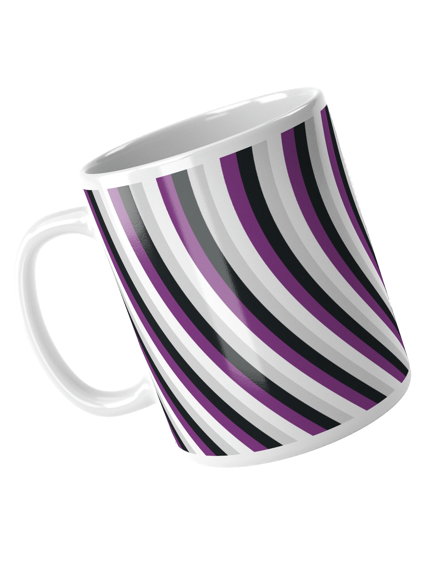 Asexual Pride Hearts Mug (Left-handed) product image (4)