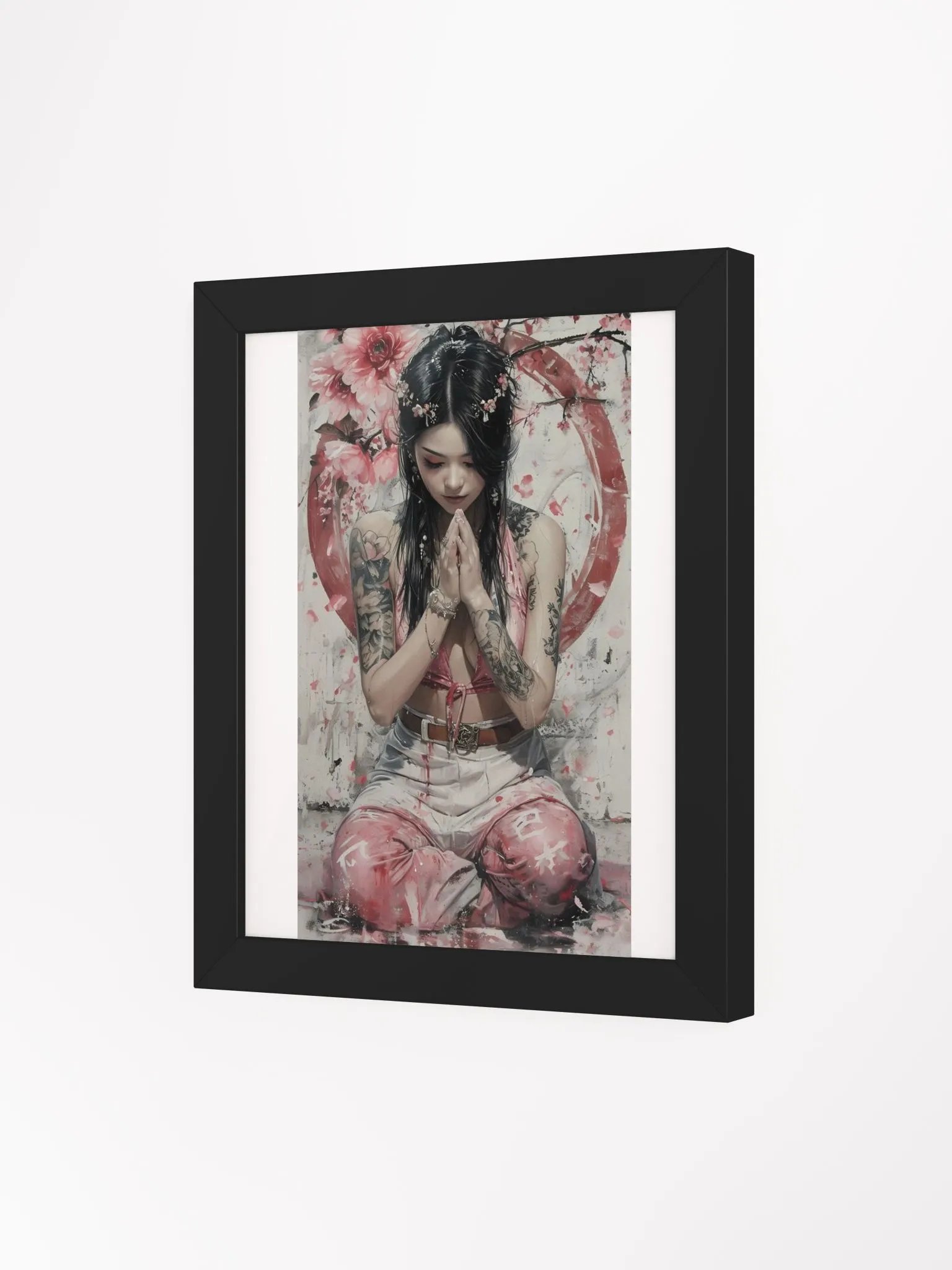 Serene Floral Prayer Matte Poster product image (29)
