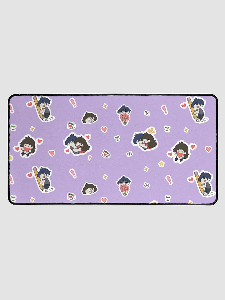 PURPLE sticker design Desk Mat 15.5" x 31.5" product image (1)