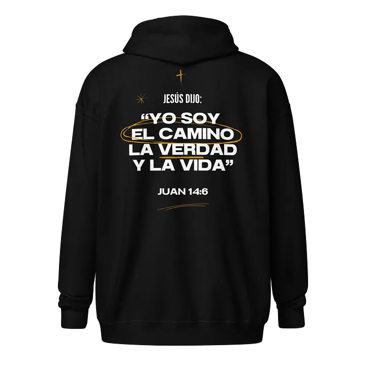 Sudadera Unisex con Capucha y Cremallera | Juan 14:6 product image (1)