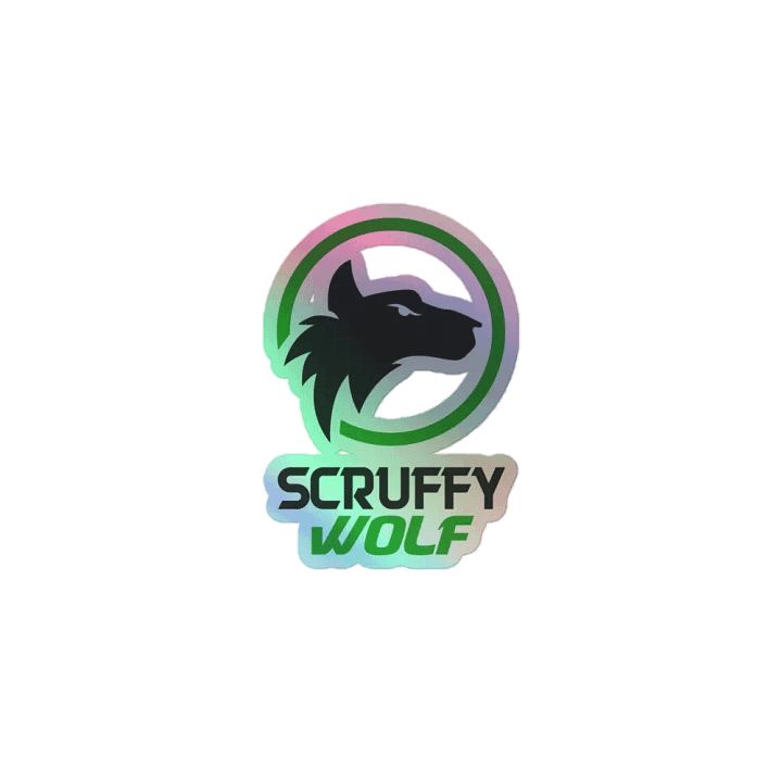 ScruffWolf v2 Sticker (Holographic) product image (1)