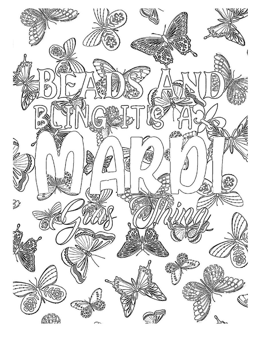Mardi Gras Cutie Coloring Book for Adults: Calming Coloring Pages for Women, Relaxation Hobby Activity Book, Simple Coloring Line Art for Seniors product image (6)