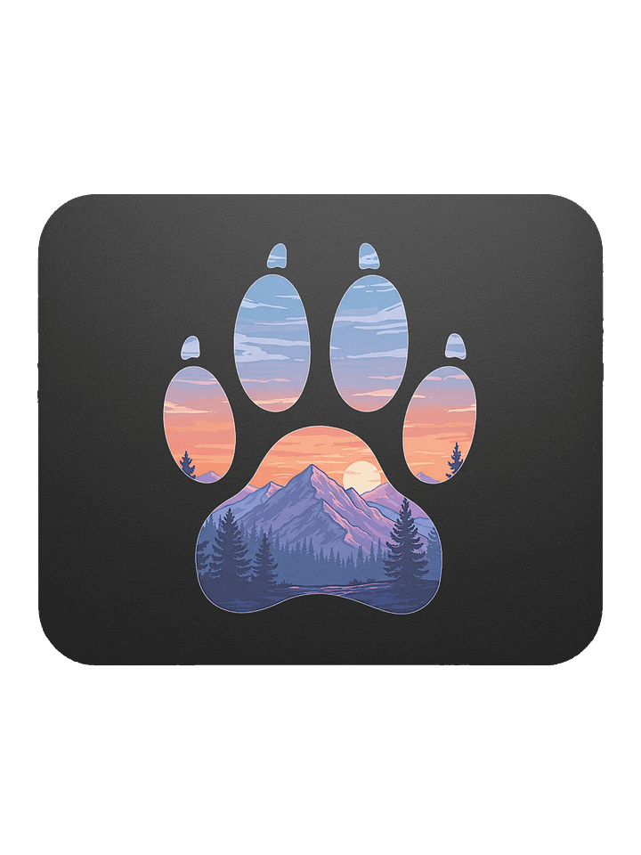 Mountain Adventure Black Mouse Pad product image (1)