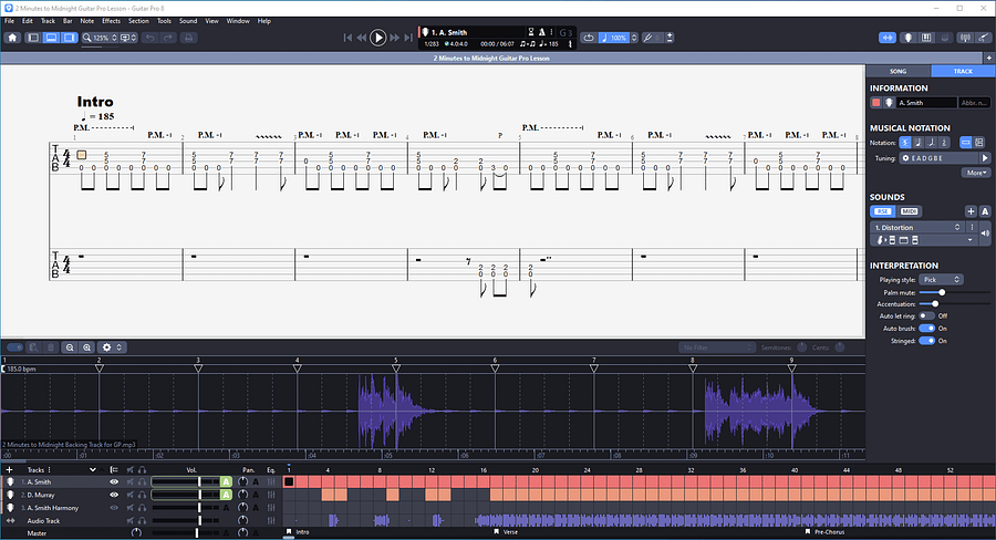2 Minutes to Midnight PDF TAB + Backing Track MP3 product image (3)