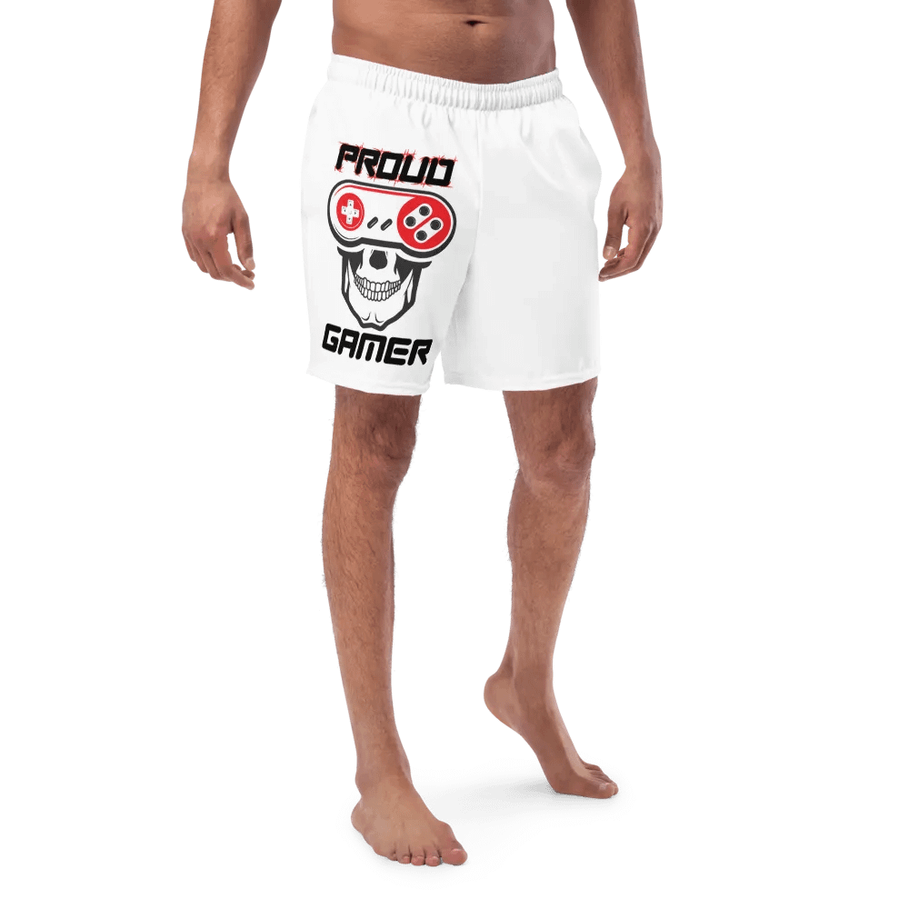 Eerie Gamer Friends All-Over Print Swim Trunks product image (1)