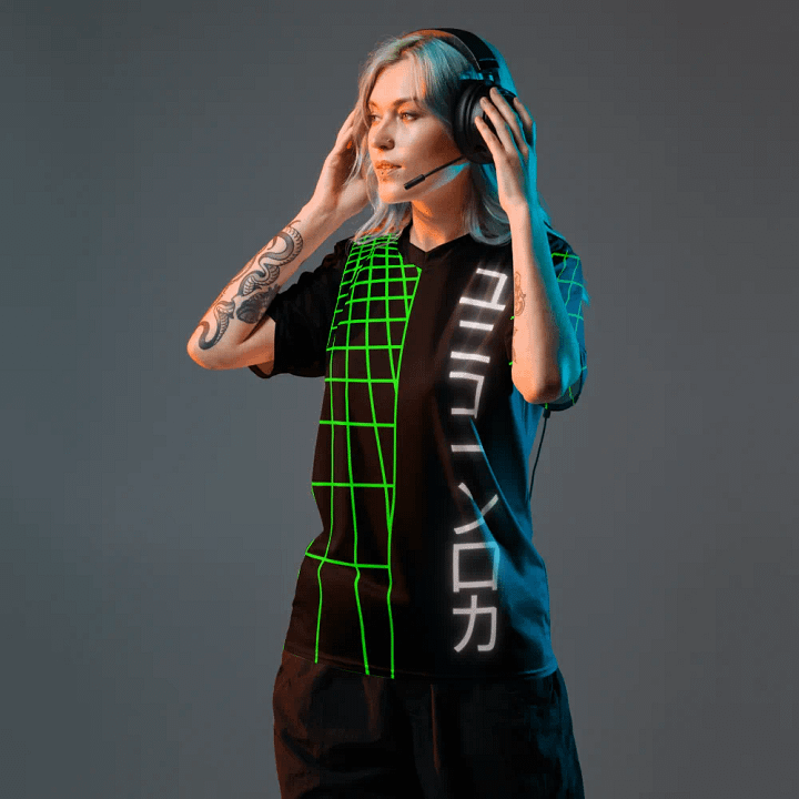 Neon Cyber Grid Unisex Jersey product image (1)