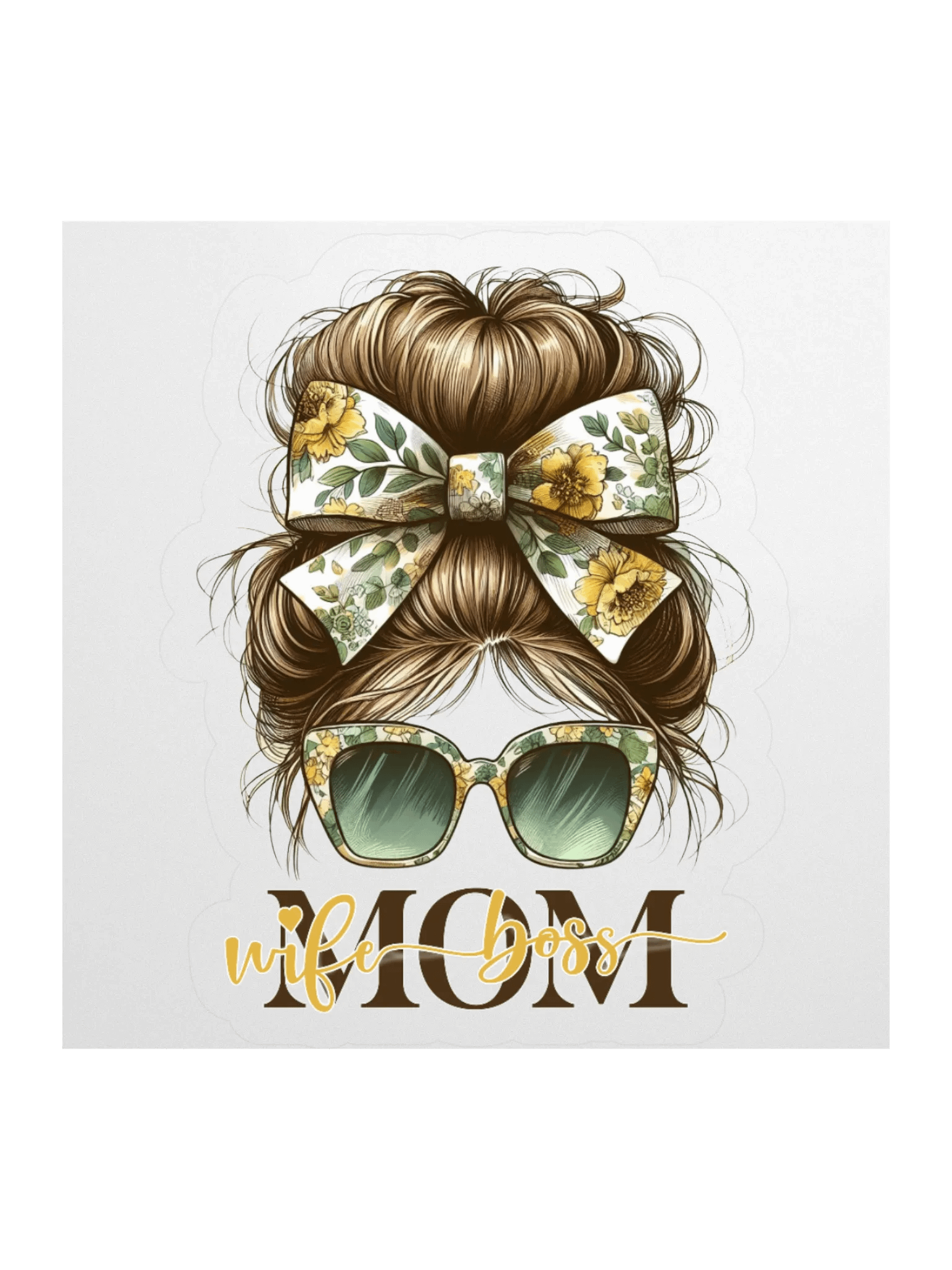 Floral Boss Mom Wife Boss Sticker product image (3)