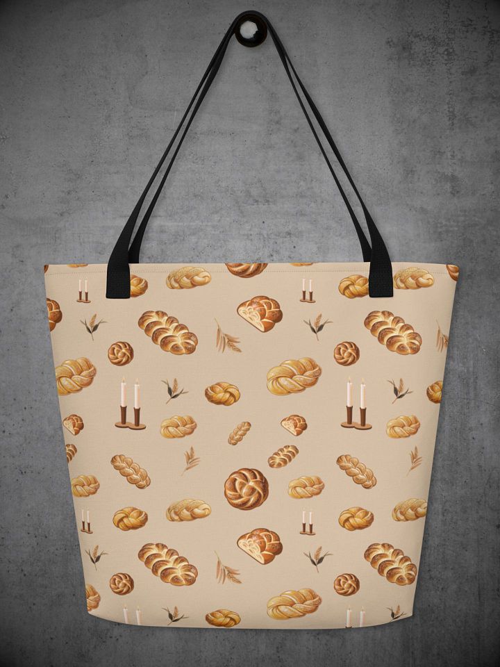 Pass the Challah - Large Tote Bag with Pocket product image (2)