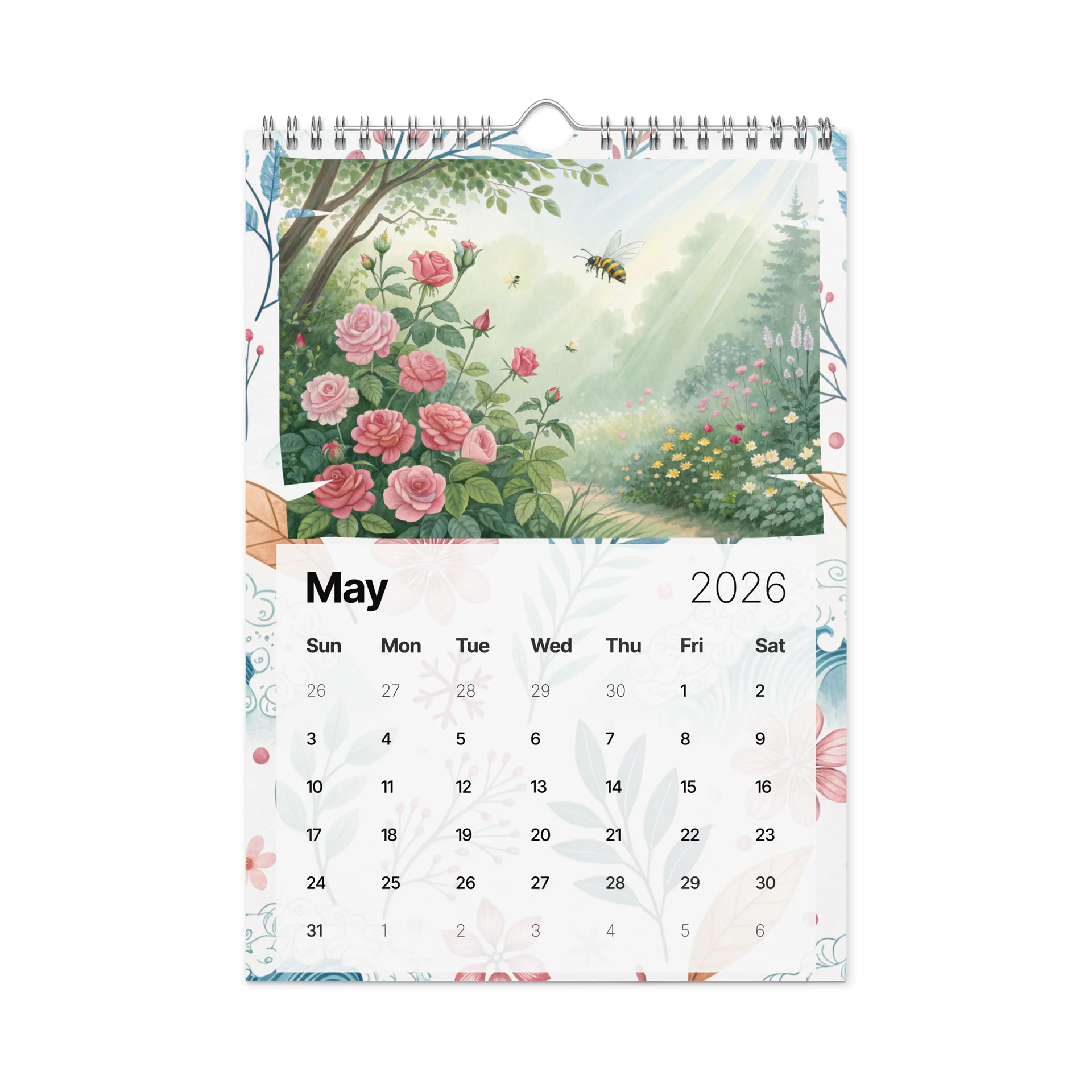 Watercolor Seasons Wall Calendar 2026 – A Year of Tranquil Beauty in Every Brushstroke product image (10)