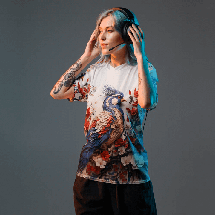 Bird of pheasant art t shirt product image (1)