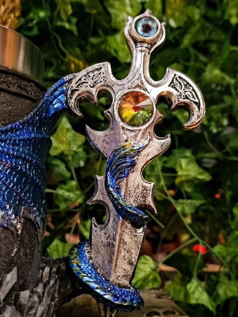 The Armored Kingdom Sapphire Blue Sentinel Dragon Mug product image (3)
