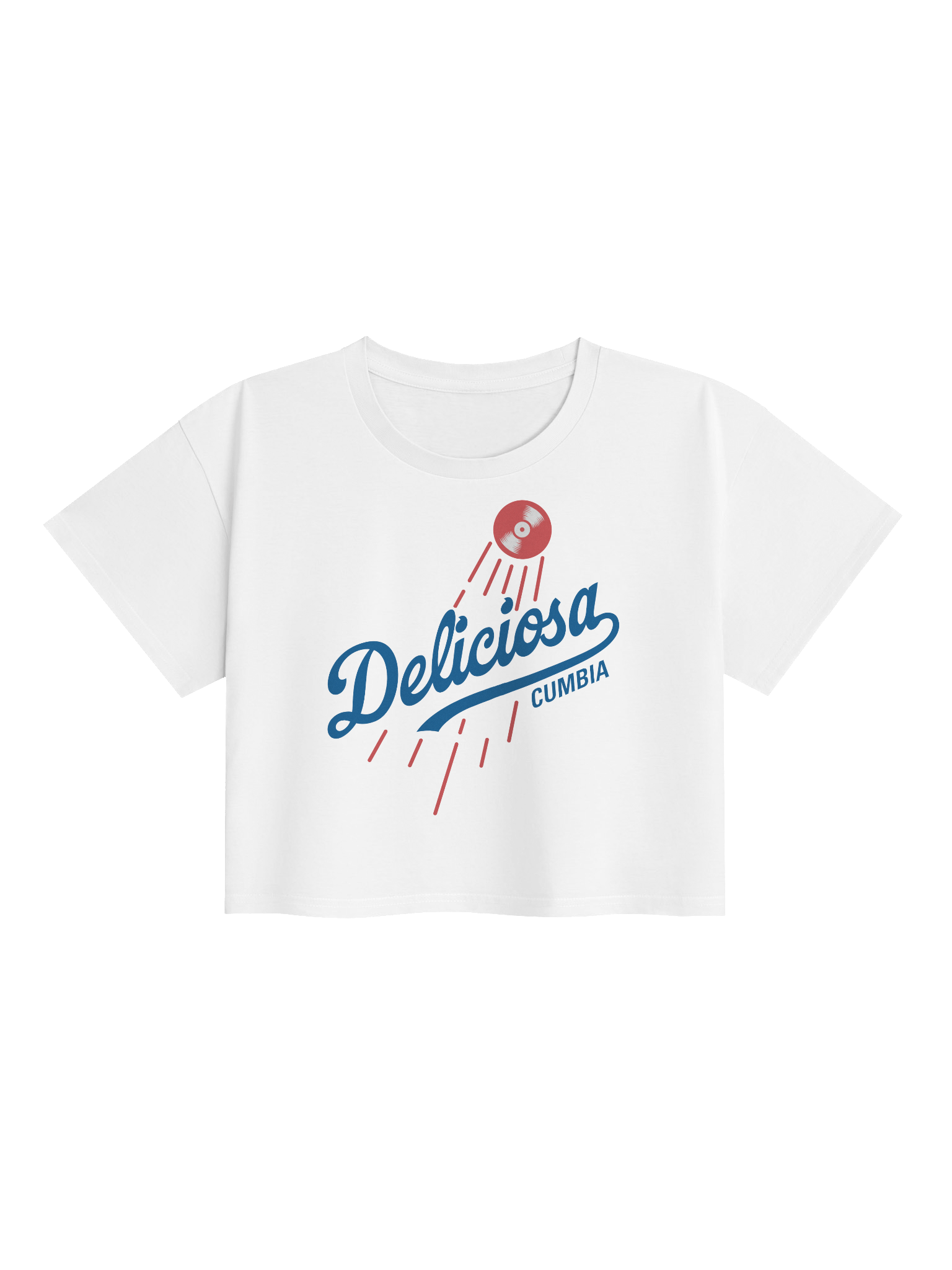 DELICIOSA CUMBIA | D - WHITE TEE | CROPTOP | product image (1)