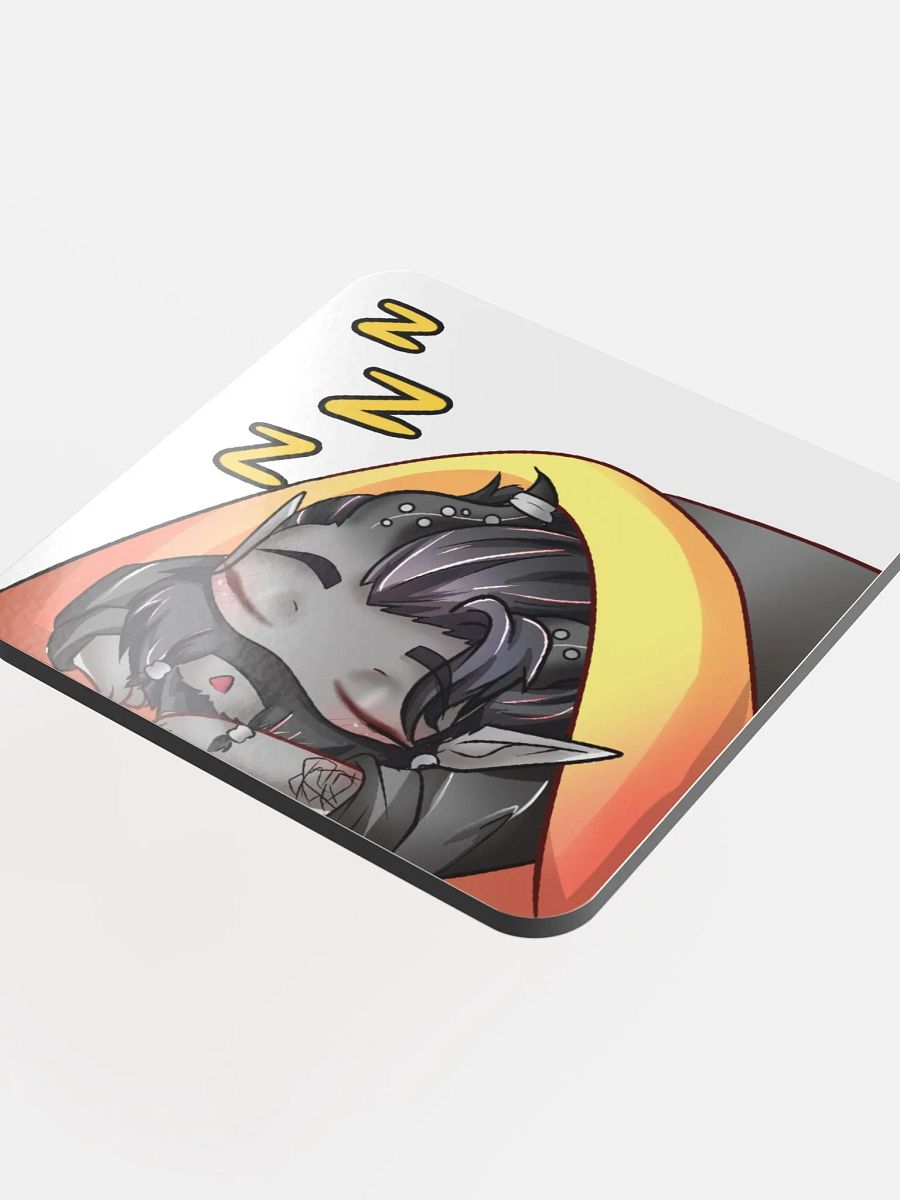 Sleepy Syn emote Glossed Cork Coaster product image (4)
