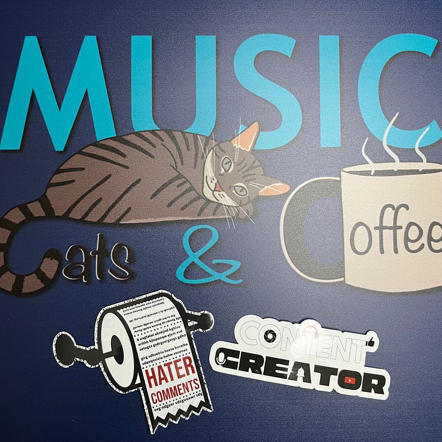 Music, Cats, and Coffee Stickers product image (6)