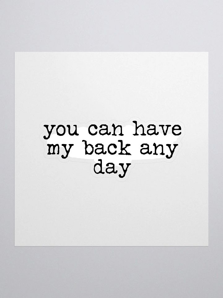 You Can Have My Back Buddie Quote Sticker product image (1)