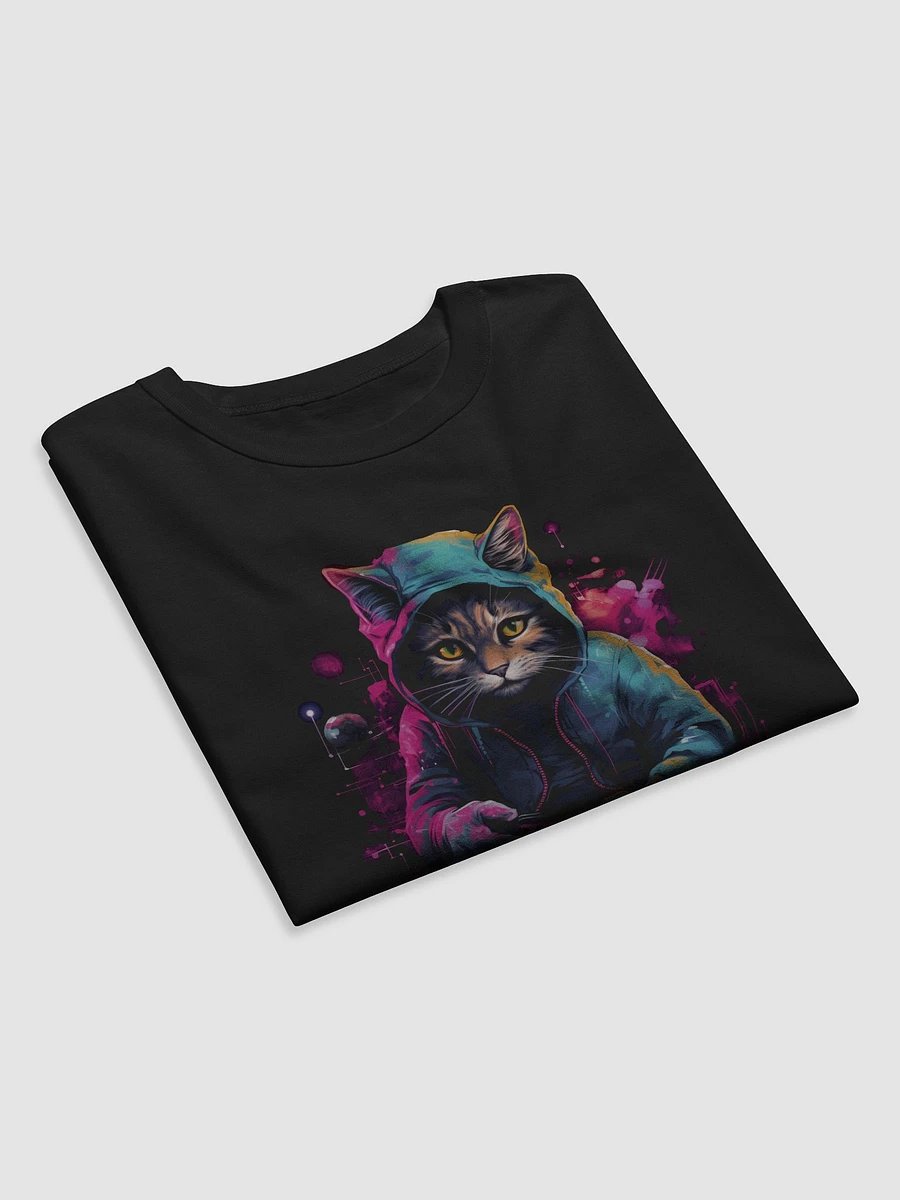 Whiskered Gamer Cat Art T-Shirt product image (5)
