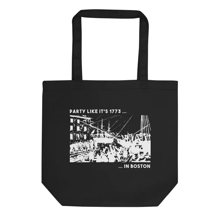 Party Like It's 1773 Canvas Tote - Black product image (1)