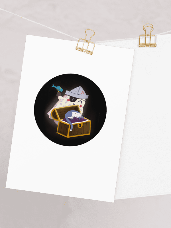 Little Ghost Pirate & Cat - Greeting Card product image (3)