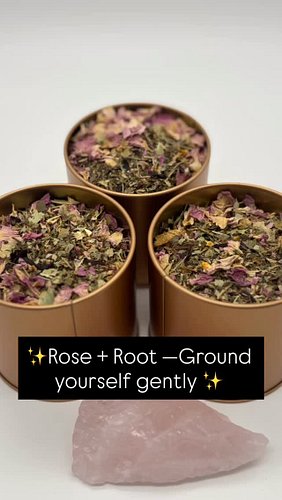 ✨ Ground yourself gently✨

Grounding isn’t just a practice—it’s a necessity. Rose + Root is a blend of linden, rose, tulsi, l...