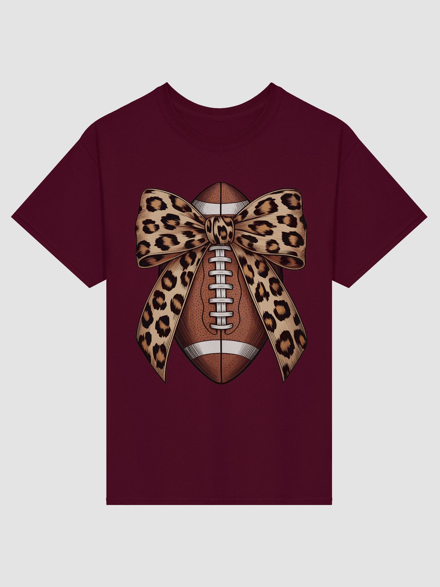 Leopard Bow Football Tee product image (8)