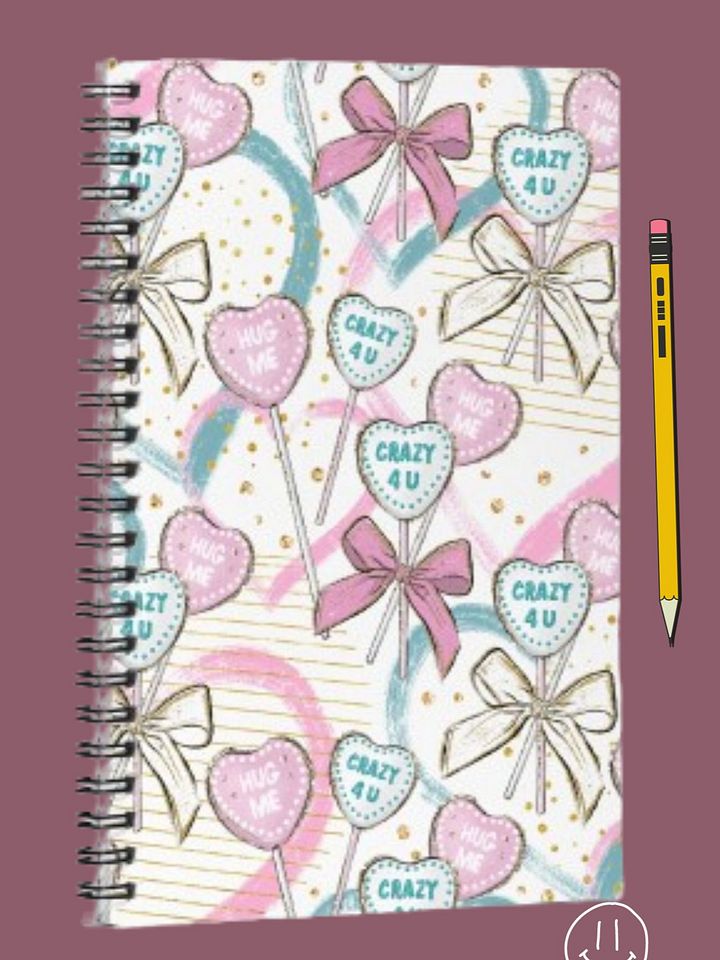 Pastel Water-Colored Ribbons Spiral Notebook product image (1)