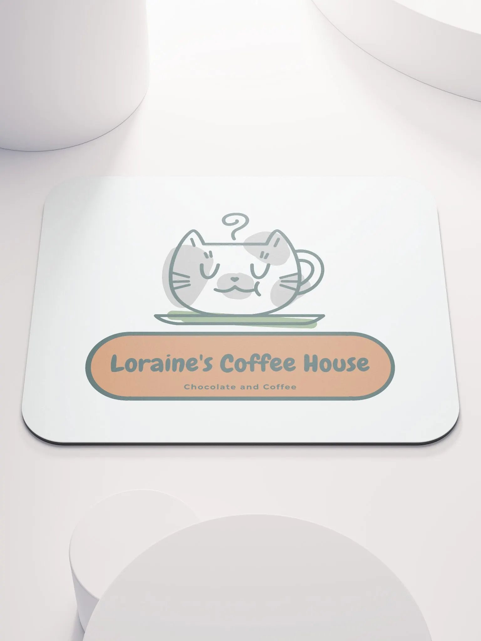 Loraine's Kitty Coffee Mouse Pad product image (1)