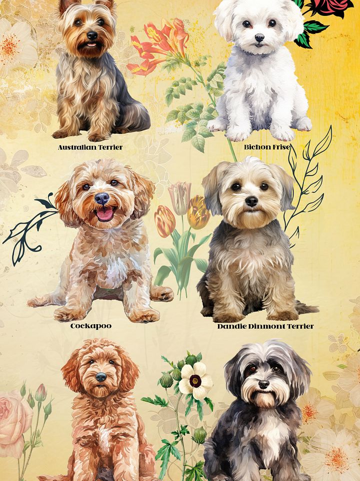 6 Cute Canines: A Floral Tribute to Beloved Dog Breeds product image (1)