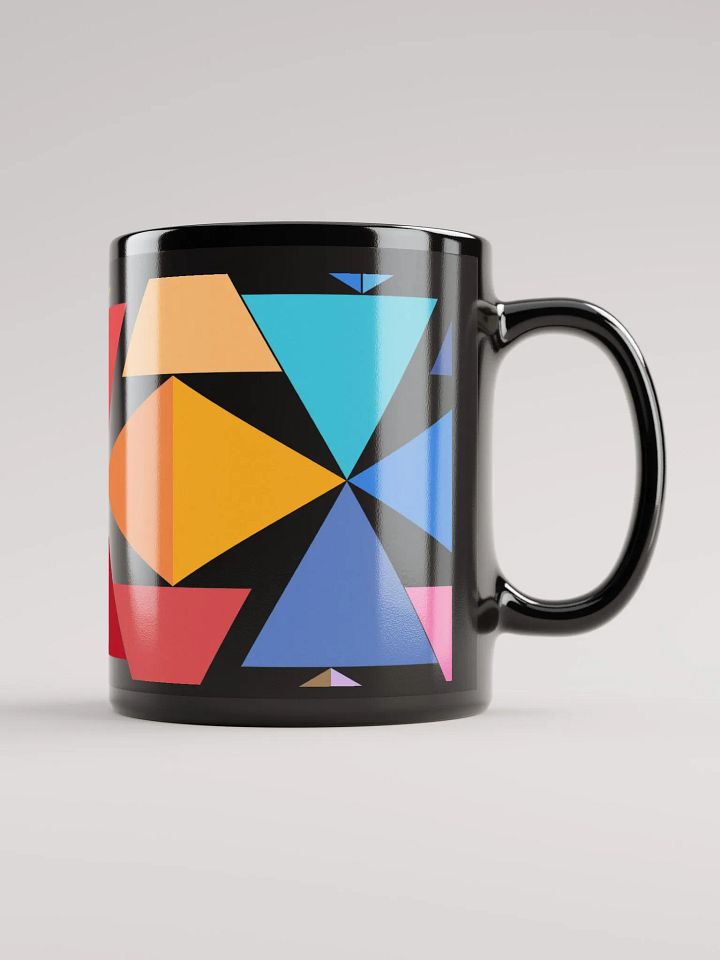 Abstract Triangle Geometric Design Black Mug product image (1)