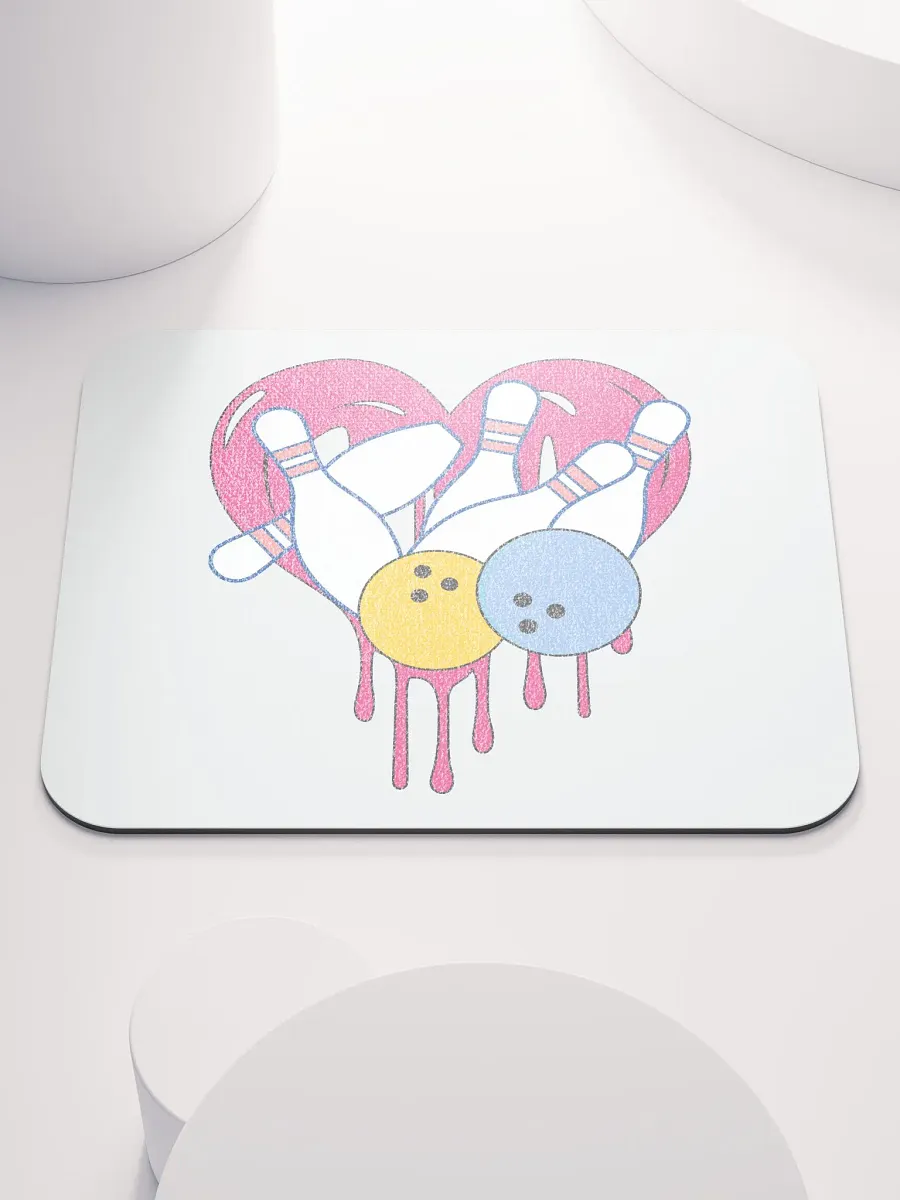 Heart Bowling Strike Mouse Pad product image (1)