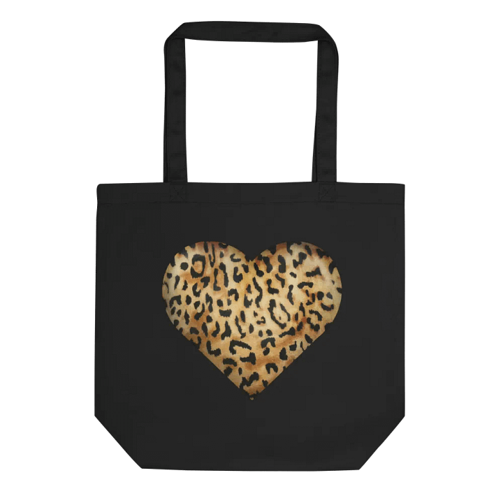 Leopard Skin Heart in Orange Gold - Tote Bag product image (2)