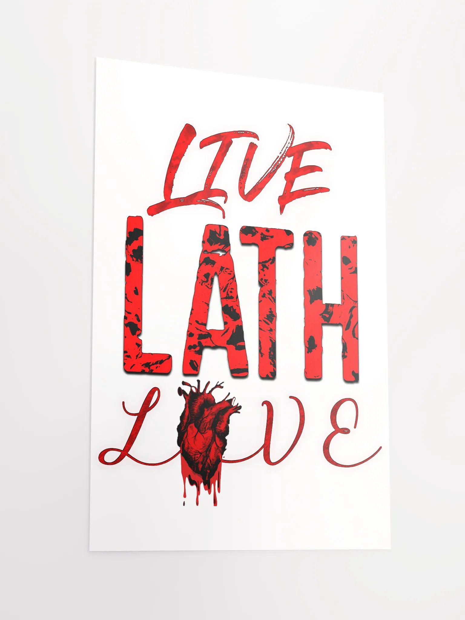 Matte Poster Live Lath Love (WHITE) product image (2)