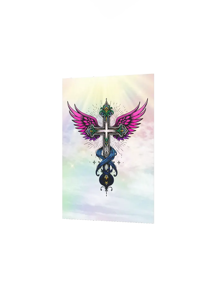 Bathe Your Space in Faith and Color! - "Rainbow Cross" Art Poster product image (9)