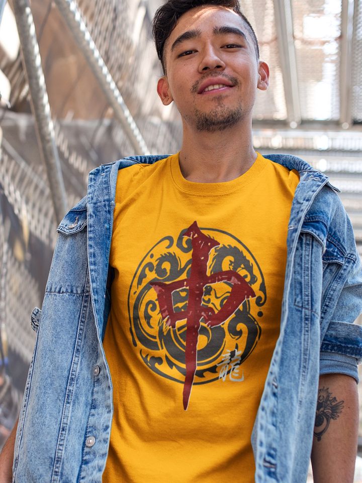 Red Dragon Mahjong Shirt, Board Gamer T-shirt, Gold product image (2)