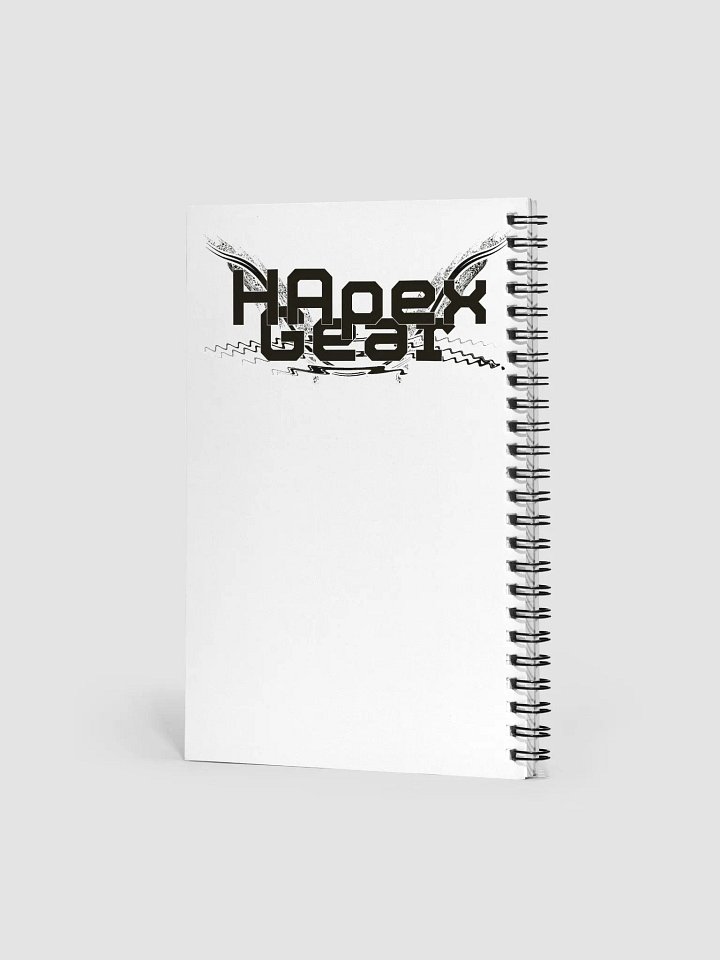 Black HApex Gear Black Logo Spiral Notebook by Allcolor product image (2)