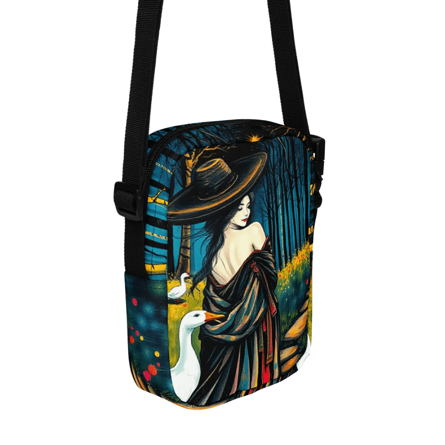 Goose Lady Walks her babies through an Enchanted Forest All-Over Print Crossbody Bag product image (3)