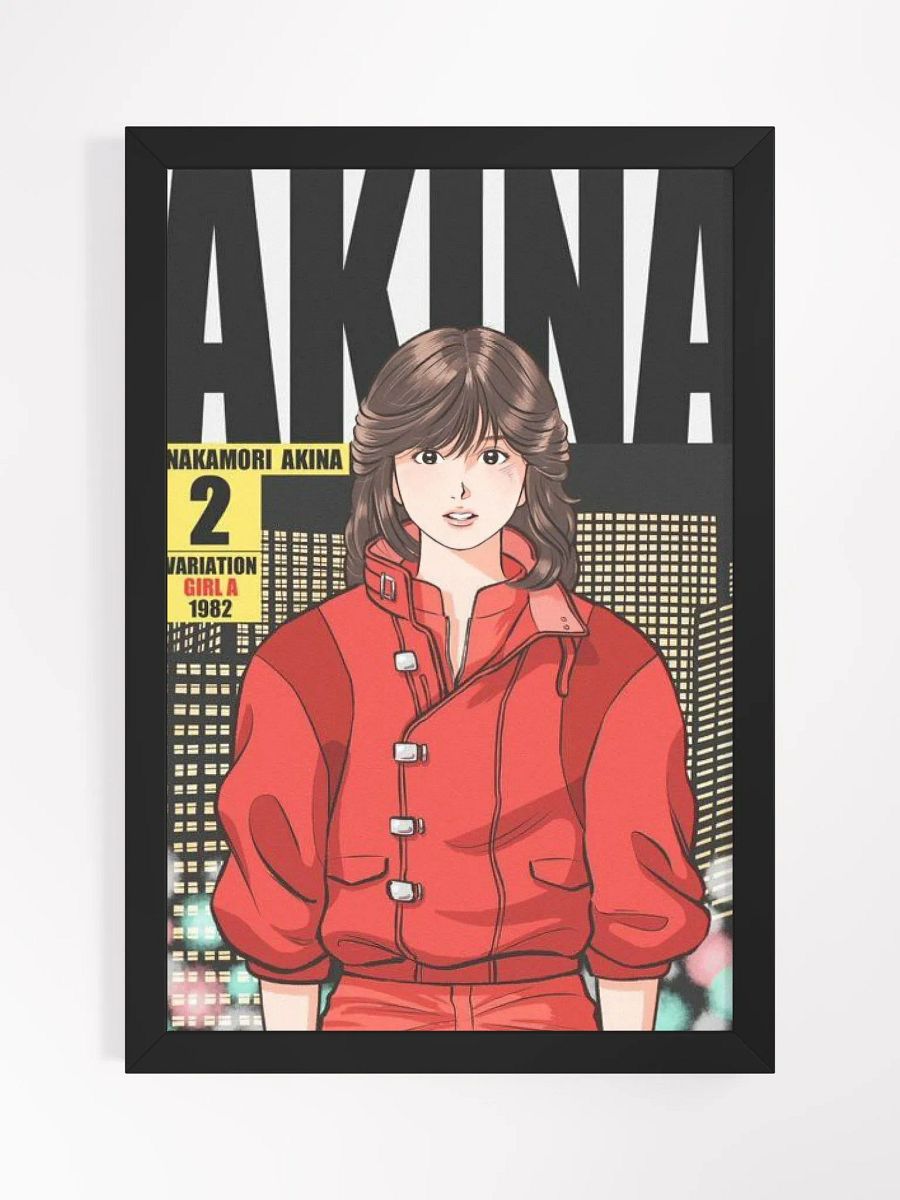 Nostalgic Akina - 1980s Iconic Style Framed High-Quality Matte Poster product image (1)