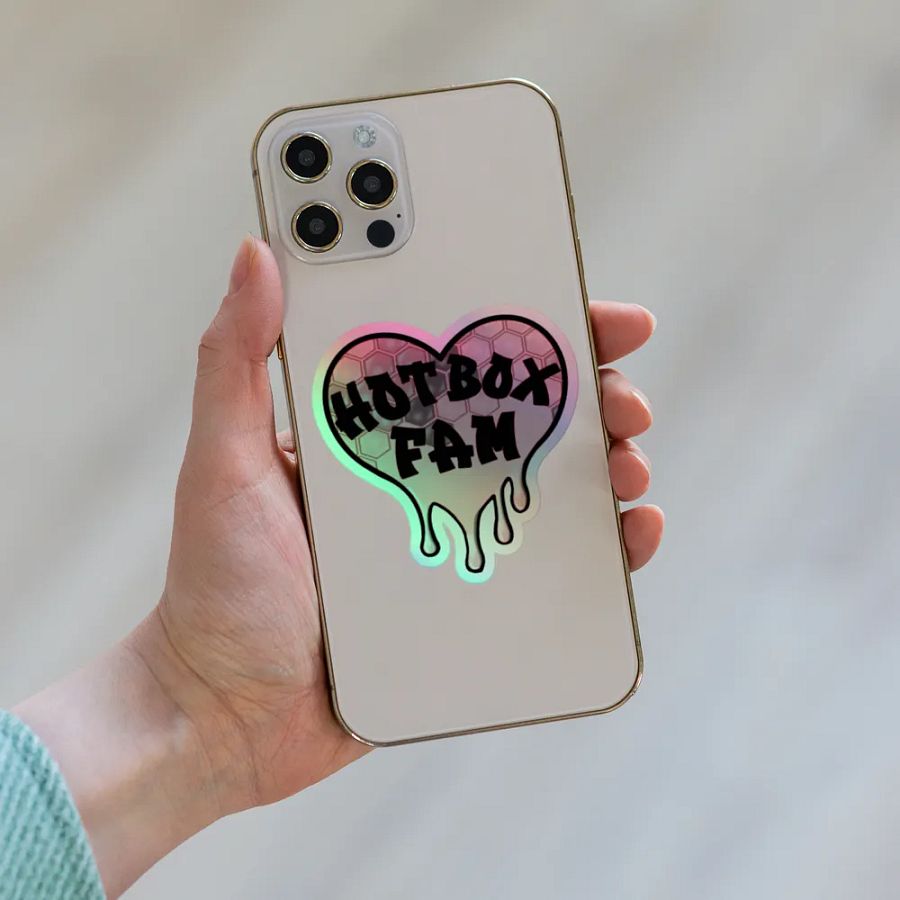 HOT BOX FAM PALE PINK HONEY COMB STICKER product image (8)