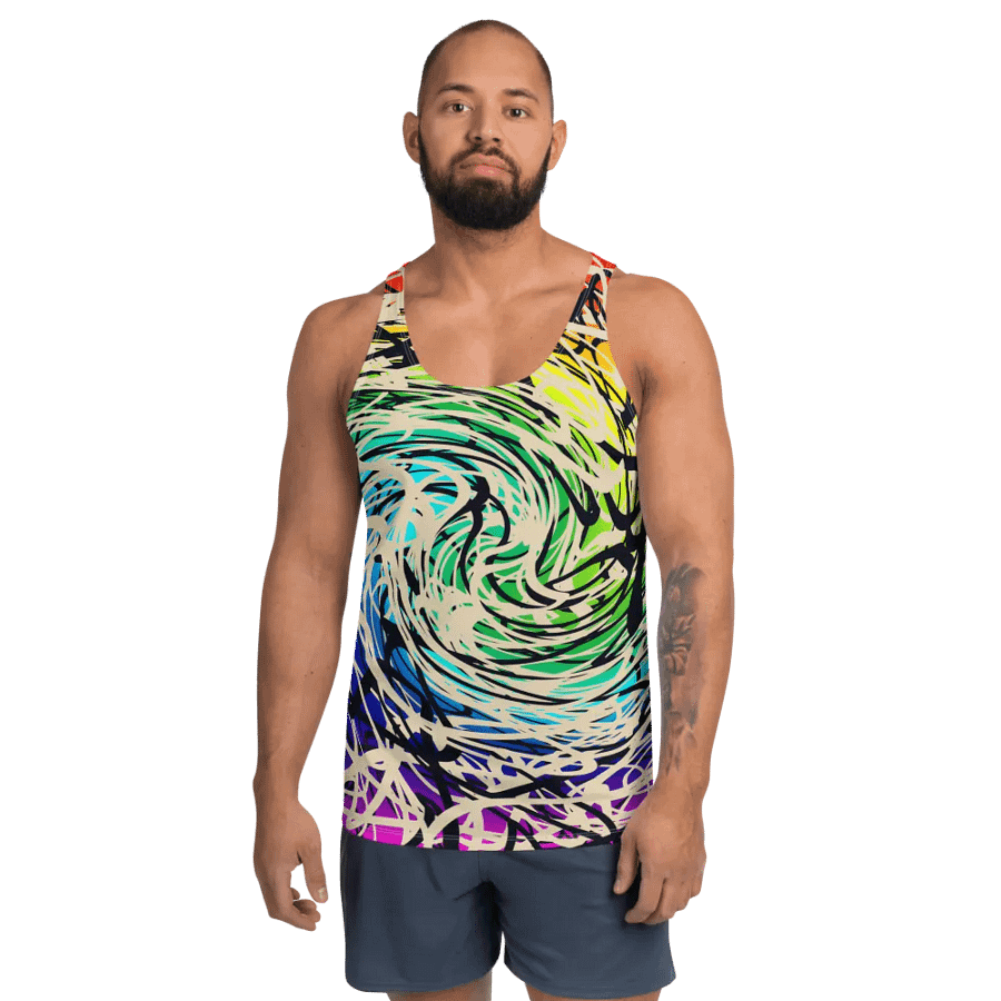 rainbow cyberwave tank top product image (4)