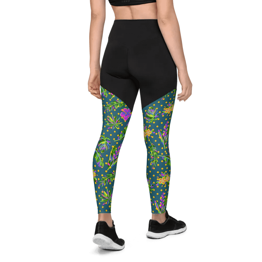 Green All-Over Print Sports Leggings product image (8)