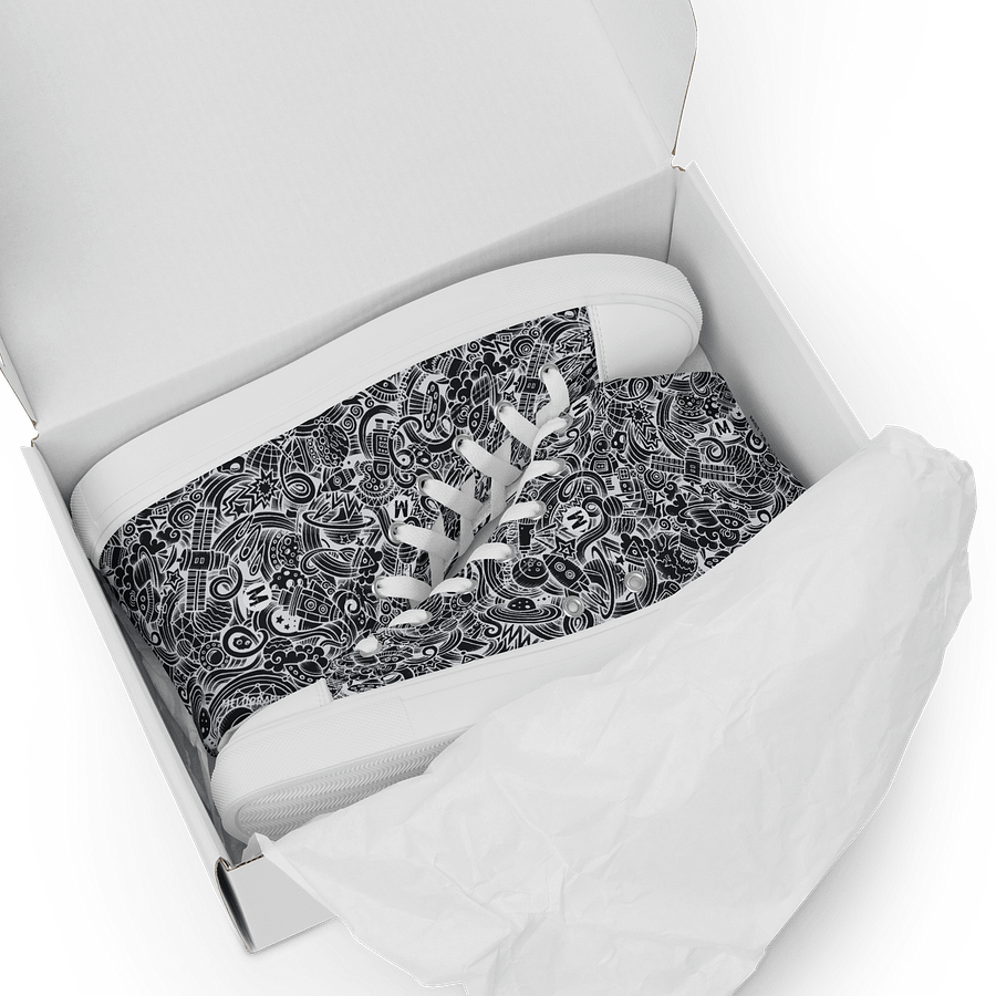 Dark Space Scribble - Women's High Tops | #MadeByMELO product image (5)