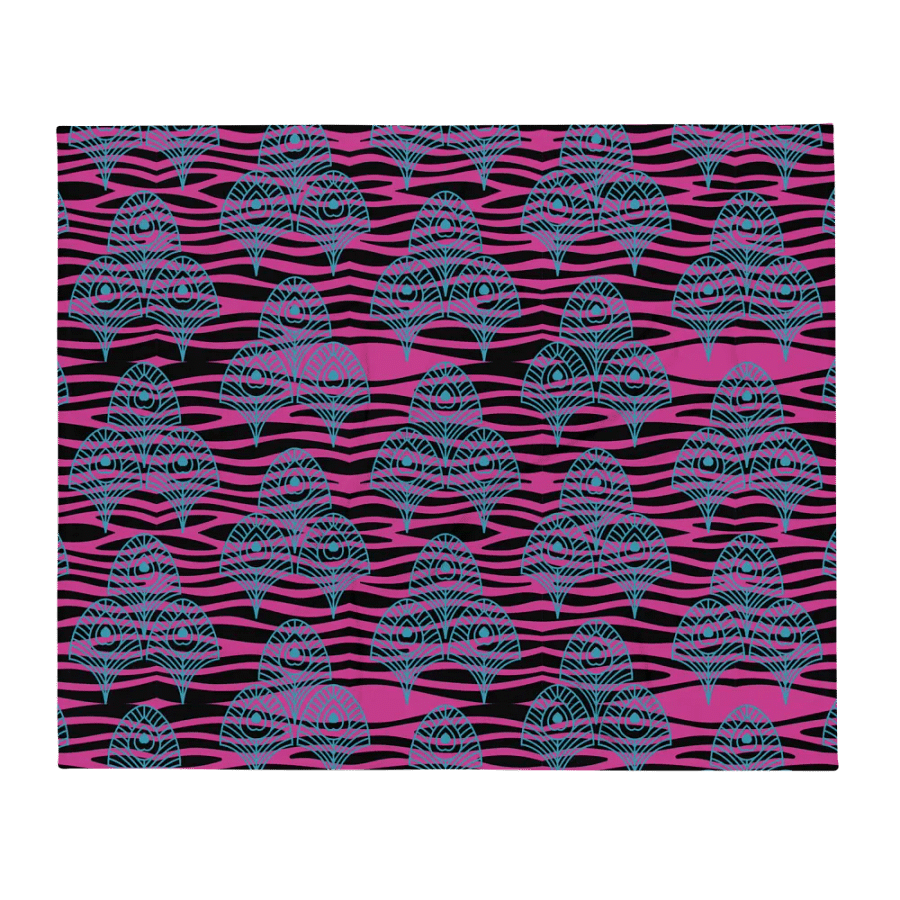 Pink Peacock Feathers Paradise Throw Blanket product image (2)