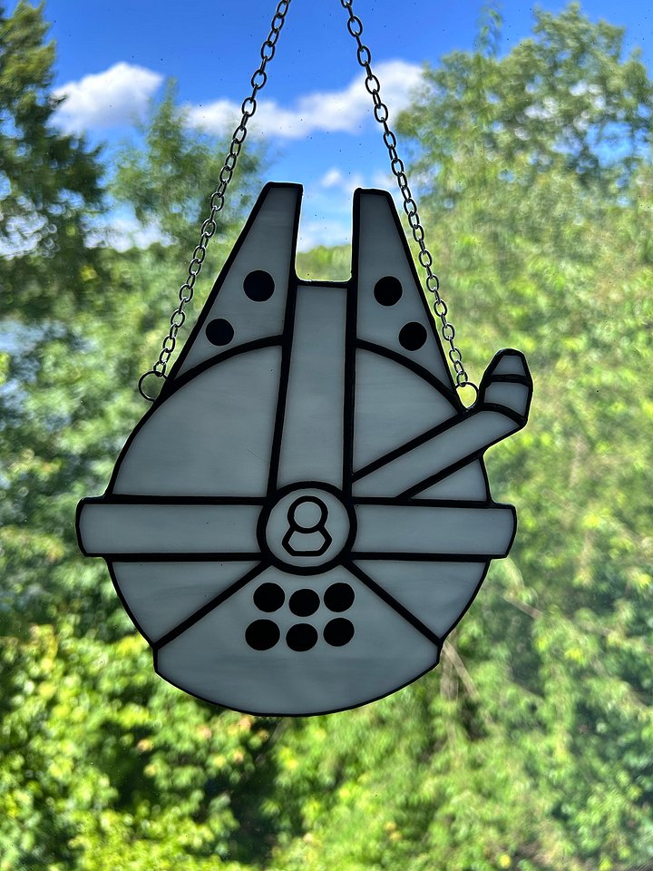 Millenium Falcon Stained Glass Suncatcher product image (2)