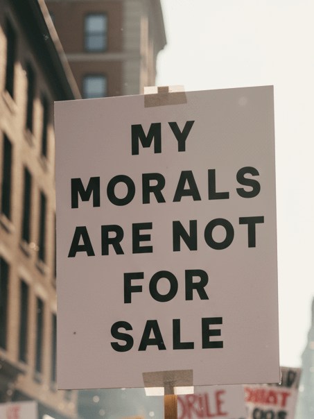 My Morals Are Not For Sale – Protest Wall Art Print product image (1)